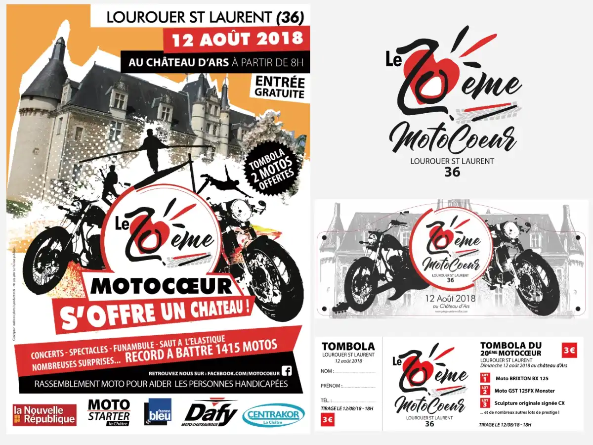 Moto Cœur - 20 ans, château d'Ars - image 2